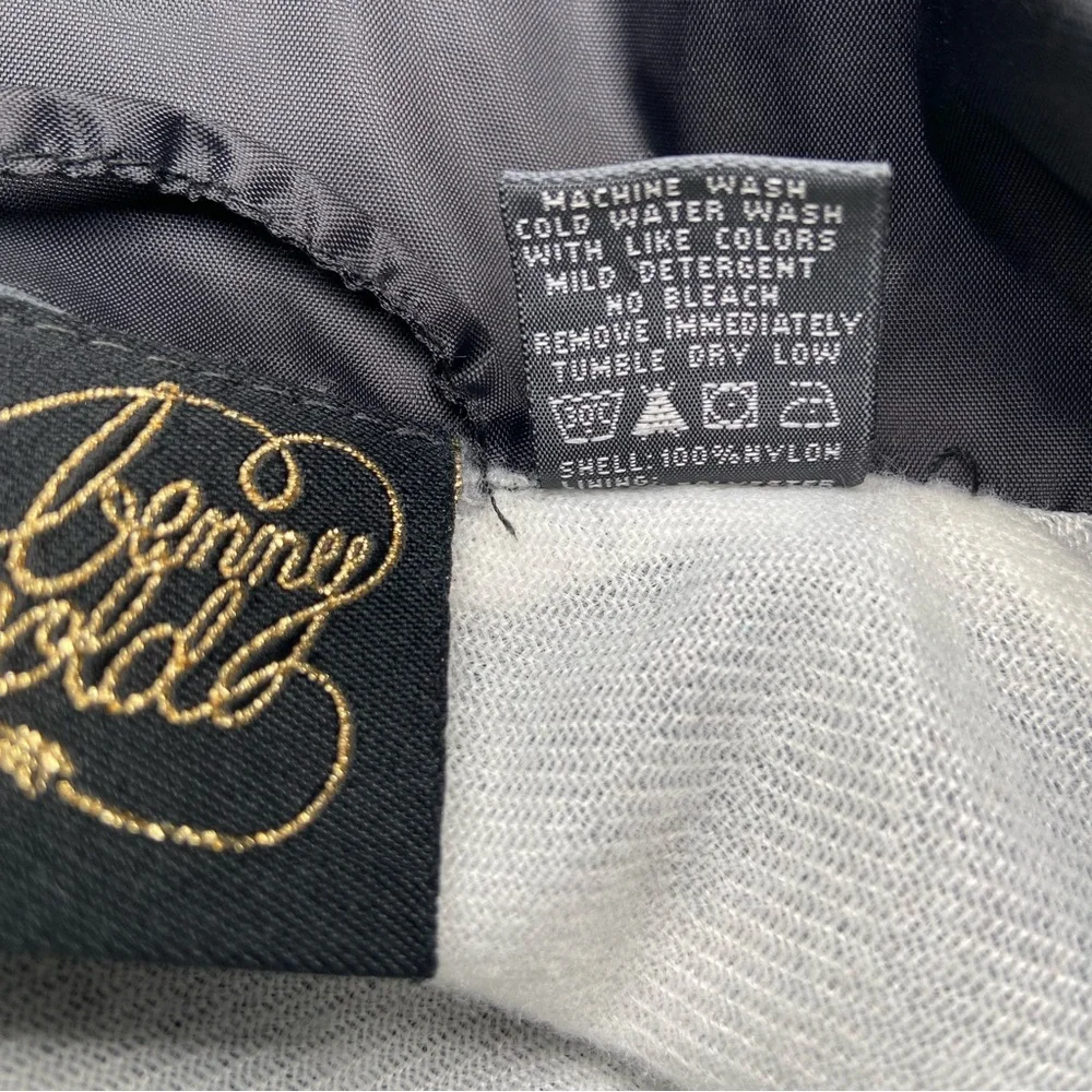 Benny Gold Coaches Windbreaker Jacket Stay Gold Airplane Patch Size Small Black